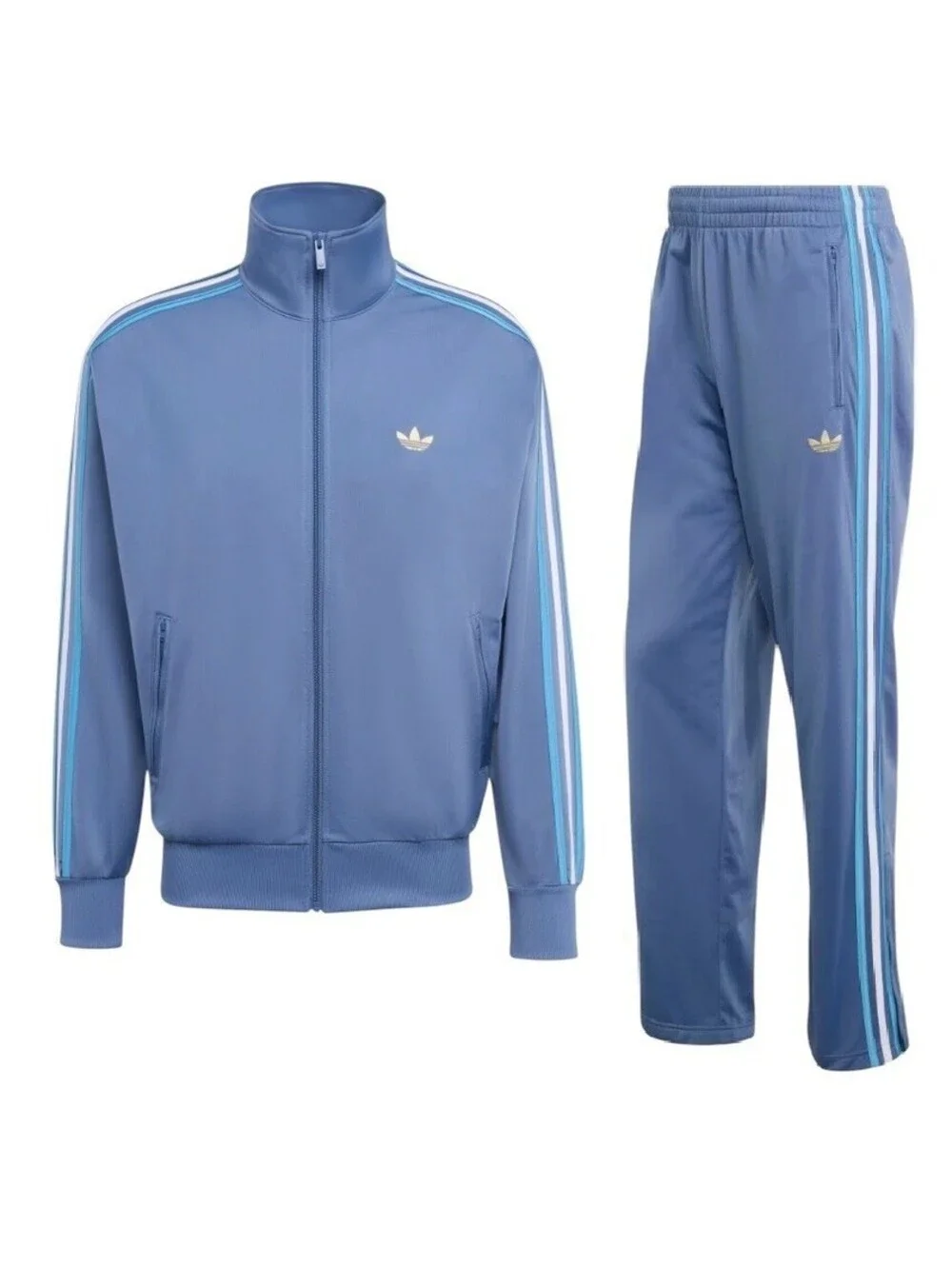 Adidas Originals Firebird Suit Jacket & Pants CREW BLUE White Men's LARGE L